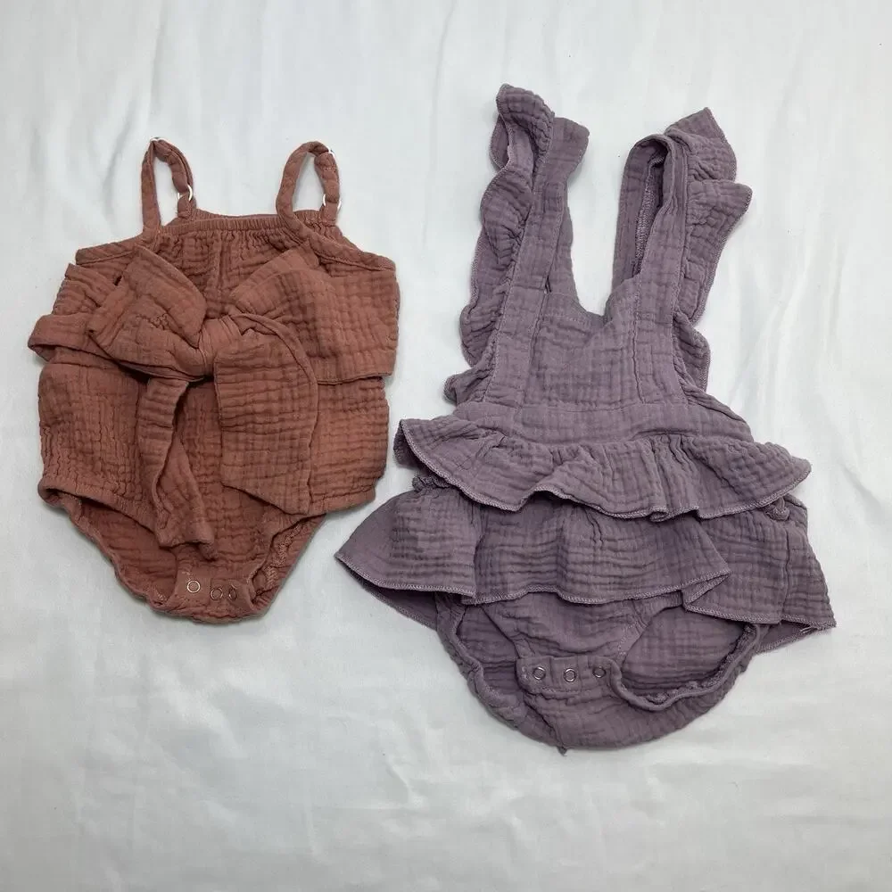 PatPat Bibs One Piece 3-6 Months Slub Cotton Bundle Of 2 pieces